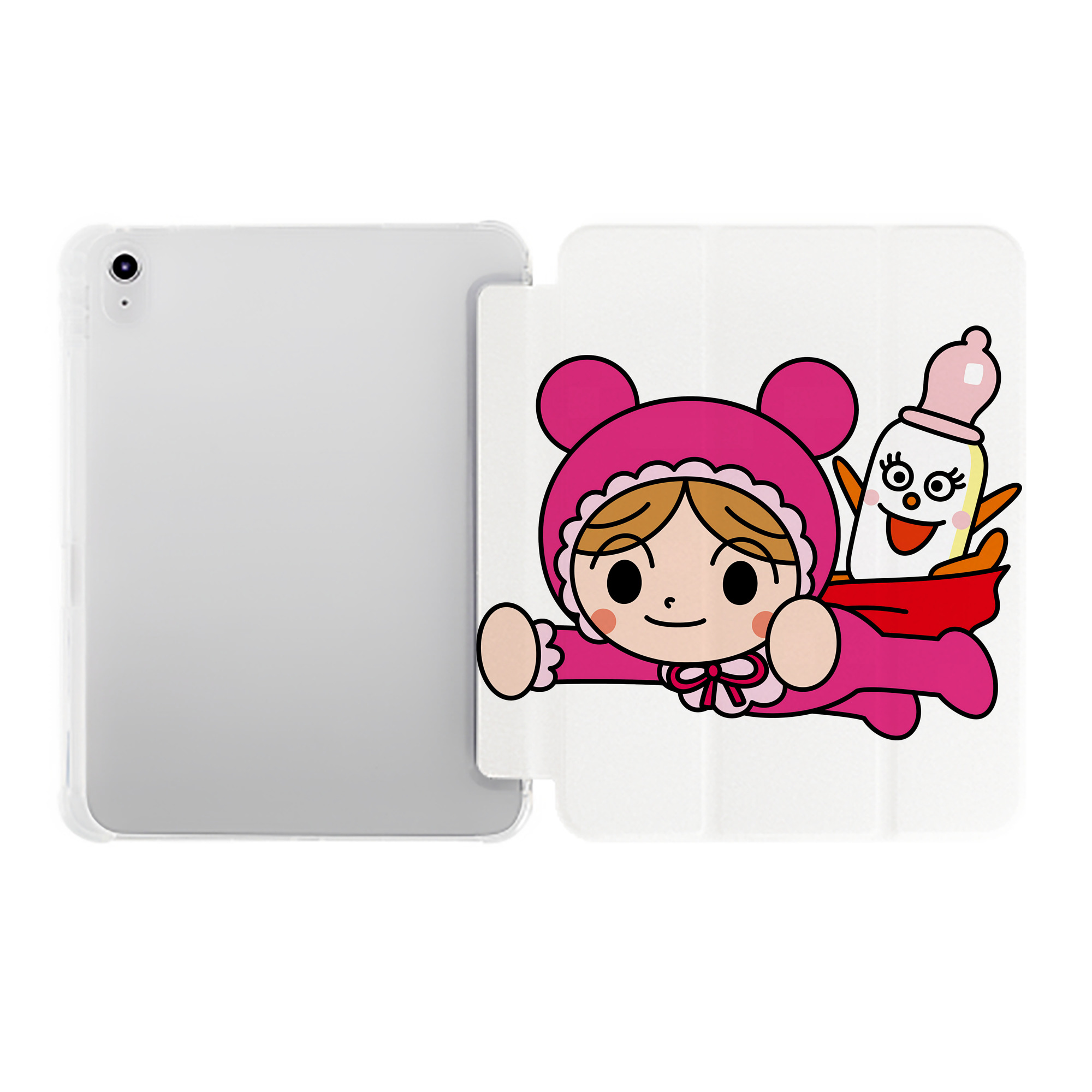 （画像用） アンパンマン Anpanman IPad ケース ペン収納付き 三つ折りスタンド PUレザー×シリコン 対応機種9.5/10.5/10.9インチ